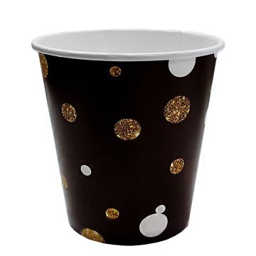 Стакан бумажный 250мл черный Вечеринка (6шт) 1/144