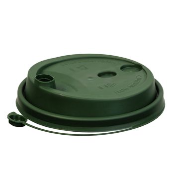 Крышка для бумажных стаканов d 90 мм с питейником флип-топ зеленая ВЗЛП 50/1000 