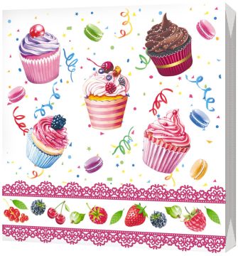 Салфетки (33х33) 3-сл Десерт (20) 1/15