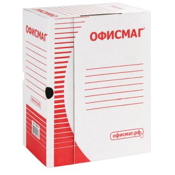 Короб архивный с клапаном А4 (260х325мм) 150мм до 1400л белый Офисмаг 1/10/50 