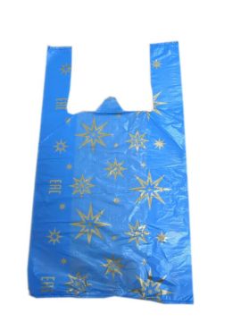 Пакет Майка ПНД Звезды синяя (32+16)х60-17 МП 100/1500