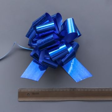 Бант-шар 5см синий голография 1/20