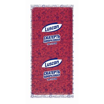 Скатерть нетканный материал 110х140см красная Luscan 1/50