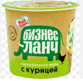 Продукты, Пюре картофельное Бизнес Ланч курица 40гр 1/1
