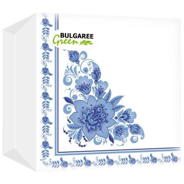 Салфетки (24х24) 1-сл Гжель (100) 1/30