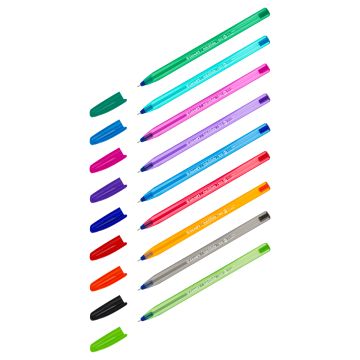 Ручка шариковая синяя 0,7мм Luxor InkGlide 100 Icy 1/12/144