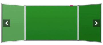 Доска магнитно-меловая/маркерная 100х300см 2-х створчатая 1/1 