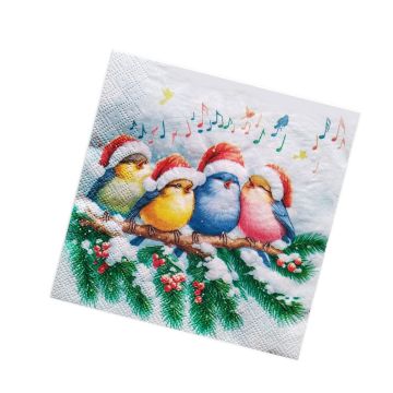 НГ Салфетки (33х33) 3-сл Новогодний квартет (20) 1/12