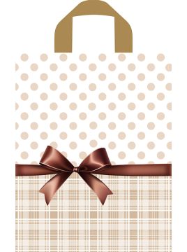 Пакет с петлевой ручкой (28х35)-55 Шоколадный бант Тико 50/700