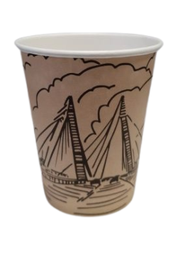 Стакан бумажный для горячего 250мл d-80 Казань коричневый  50/1000