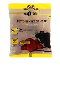Средство от грызунов Тесто брикет Nadzor 200г 1/25