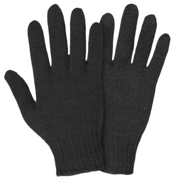 Перчатки без ПВХ рабочие х/б 6-нитка 10класс черные  СТ 10/250