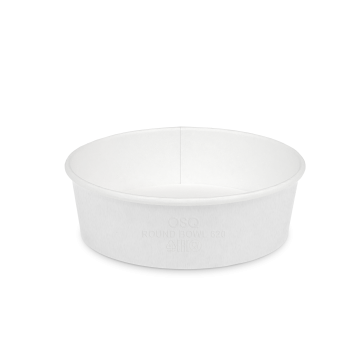Контейнер бумажный супница 620мл d-150 крафт OSQ ROUND BOWL 620 WHITE (крышка 469485) 45/270