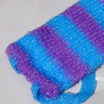 Мочалка для тела вязаная махровая Доляна 1/30