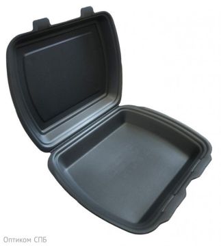 ВПС Ланч-бокс 1-сек (245х210х60) черн SLB-1 эко вспенТДУ 100/100 