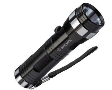 Фонарь ручной алюм корпус ремешок 3хААА 1WLED Космос 1/1 