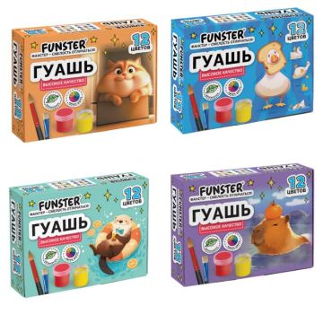 Гуашь 12цв 15мл FUNSTER 1/12