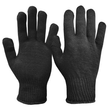 Перчатки без ПВХ рабочие х/б 4-нитка 10 класс черные10/500