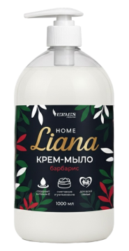 Мыло жидкое крем 1л с дозатором  HOME Liana Барбарис HIBERG 1/12
