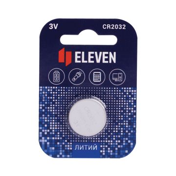 Элемент питания Eleven CR2032 литиевая в блистере 1/12/720