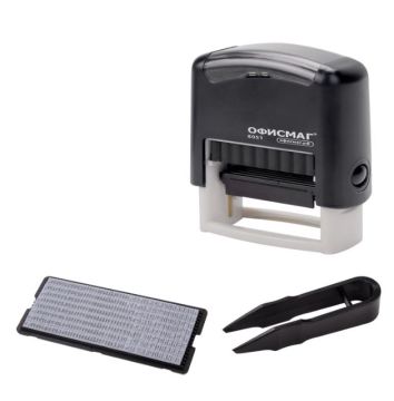 Штамп самонаб 3-стр оттиск 38х14ммОФИСМАГ Printer 8051 КАССА  1/10/100 