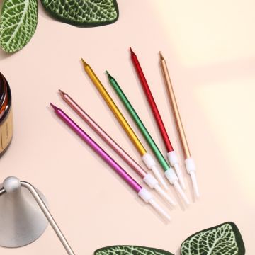 Свеча для торта Шайн металлик 6шт 1/400