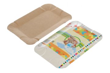 Тарелка картон (13х20) молоко крафт 100/1000