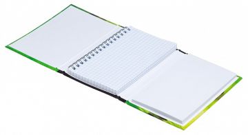 Блокнот 80-50л А6 клетка с тверд обложкой на резинке Patternstyle 1/28