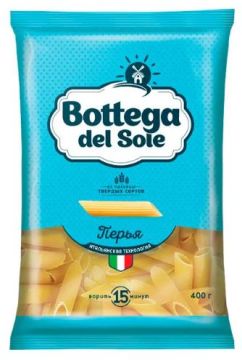 Продукты, Макаронные изделия Перья Bottega del Sole 400 г 1/20