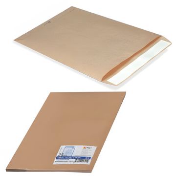 Конверты С5 162х229мм 90г/м2 плоские крафт отрывная полоса (25шт) 1/40 
