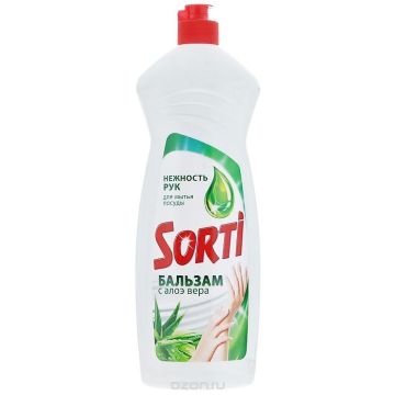 Средство жидкое для мытья посуды 900мл SORTI (Сорти) Бальзам Алоэ Вера1/12