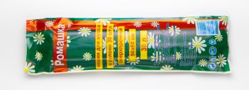 Мешок для мусора 30л рулон ПНД (50х60)-10 черные СТАНДАРТ 5,5г Ромашка (30шт) 1/70