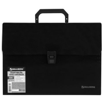 Папка-портфель пласт BRG А4 13отд, черная