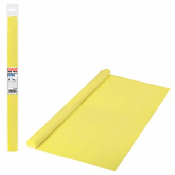 Бумага гофрированная креповая 50см х2,5м желтая BRAUBERG  32г/м 1/10/200