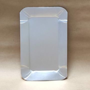 Тарелка картон (13х20) молоко фольга 100/1000 