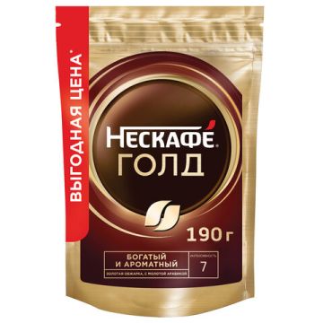 Продукты, Кофе молотый в растворимом NESCAFE Gold сублим мягк упак 190г1/1
