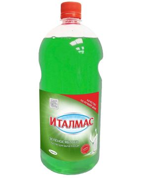 Средство жидкое для мытья посуды 1,5л Зеленое яблоко Италмас 1/12 