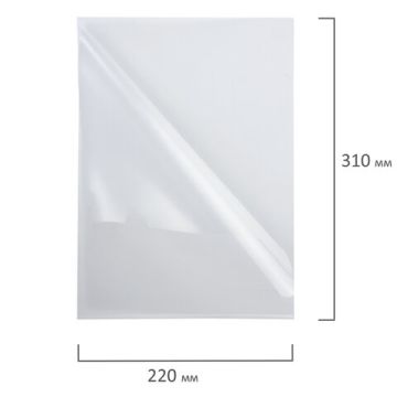 Папка-уголок А4 прозр. бесцветная 0,10мм BRAUBERG 1/50/700