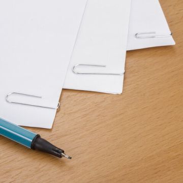 Скрепки 28мм 100шт оцинкованные эконом STAFF 1/144