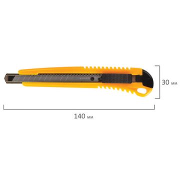 Нож канцелярский 9мм блистер фиксатор ассорти Standard Brauberg 1/48