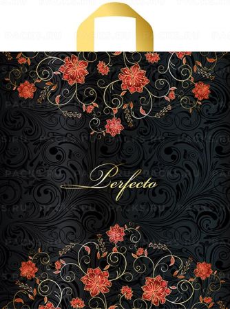 Пакет с петлевой ручкой (42х46)-95 Перфекто Флауэр 25/300