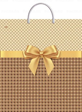 Пакет с пластмассовыми ручками (40х44)-100 Золотистый Тико 10/100