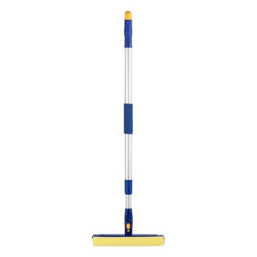 Швабра для мытья окон 25см вращающаяся телескопическая ручка(стяжка, губка, ручка) Лайма 1/24