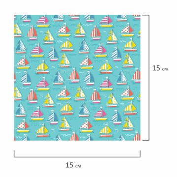 Цветная WASHI-бумага д/декора ЛЕТО, 15*15см, 12л 6 дизайнов, рисовая бумага, ОСТРОВ СОКРОВИЩ (вывод)