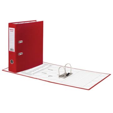 Папка-регистратор А4 75мм ОФИСМАГ покрытие из ПВХ красная 1/20