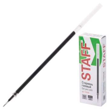 Стержень гелевый STAFF, 135 мм, игольчатый пишущий узел 0,5 мм, линия 0,35 мм, черный 1/5