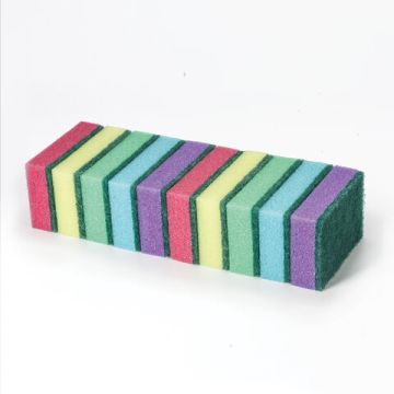 Губка для посуды (10шт) Офисмаг MAXI поролон/абразив (в27хш96хг64мм) 1/36