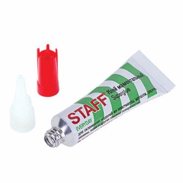Клей моментальный (суперклей) STAFF EVERYDAY НОВАЯ УПАКОВКА, 3 г, на ленте, 604224