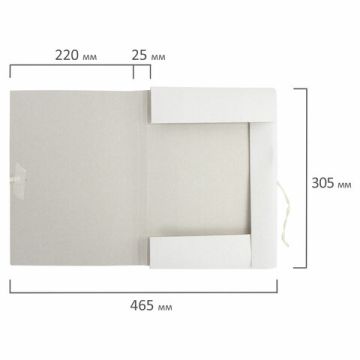 Папка для бумаг на завязках картон до 200л 280г/кв м Офисмаг 1/200