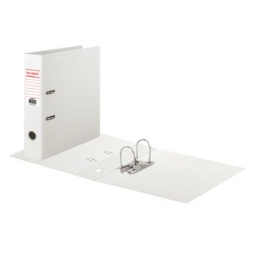 Папка-регистратор А4 70мм BRAUBERG  с двухсторонним покрытием из ПВХ , белая 1/20